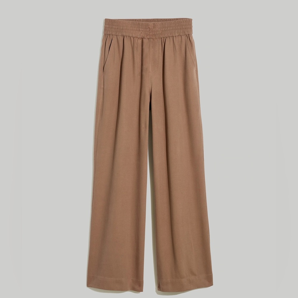 Madewell Tan Suit Pants with Elastic Waistband (L)